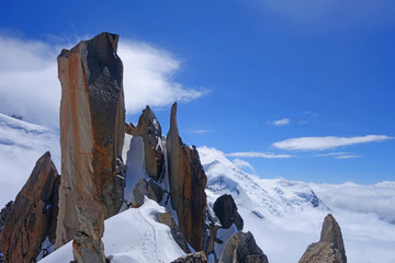 Gendarme de l'arête des Cosmiques - Aiguille du Midi