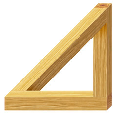 Wooden impossible triangle. (Penrose Triangle)