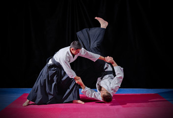 Fight between two aikido fighters