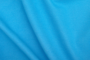 Background of wavy blue cotton fabric