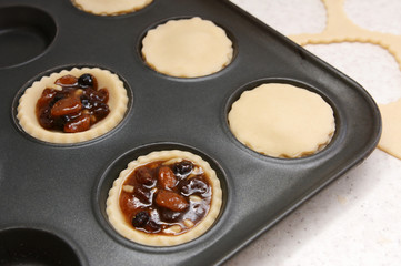 Mince pies being made