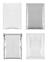 aluminum white bag package food template