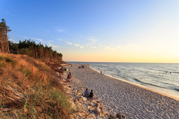 Beach in Rowy at sunset, Baltic coast, Poland - 68252070