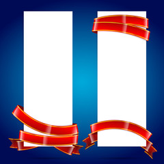 Banner with ribbon 002
