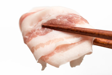 しゃぶしゃぶ beef shabu-shabu 白背景