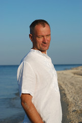 Portrait of man on a beach