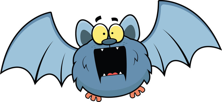 Cartoon Bat Surprised