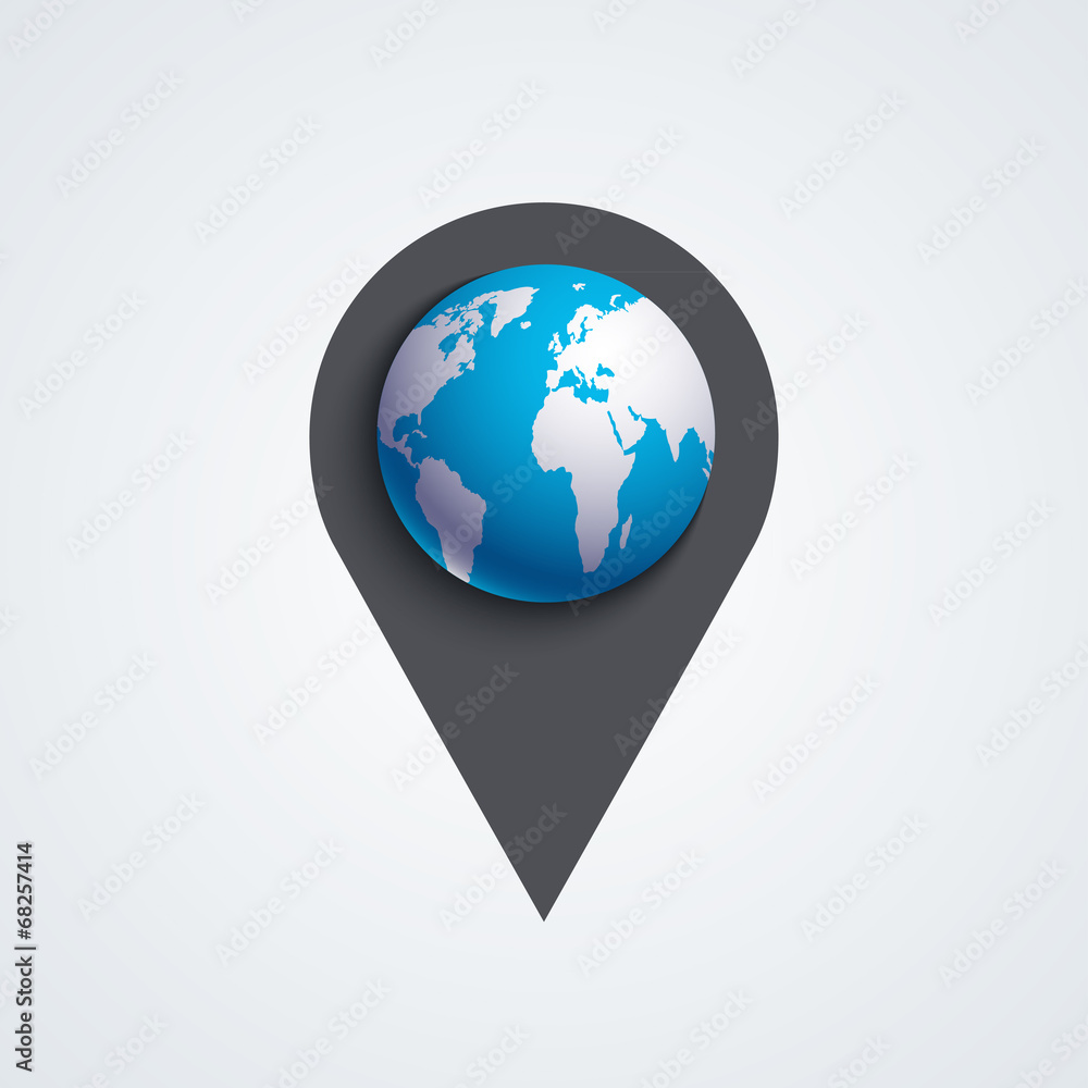 Poster vector modern map pointer icon