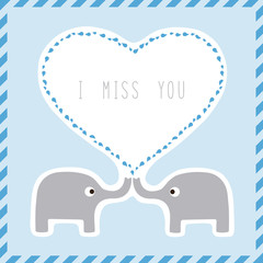 Elephant couple card2
