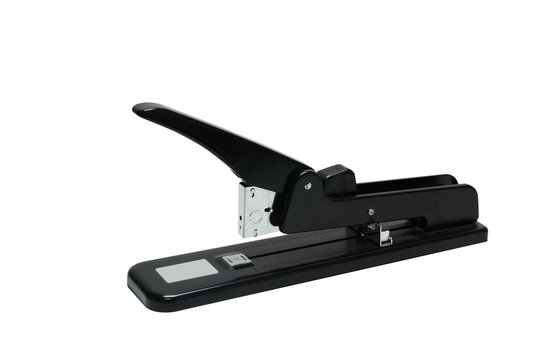 Single heavy stapler on white background, clipping path included
