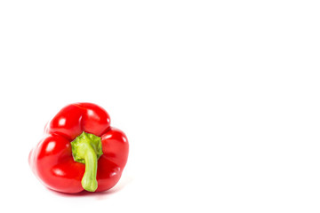 Sweet red pepper. Isolated on a white background.