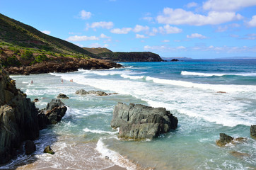 Strand Masua im urbanen Teil Sardiniens - Südsardinien