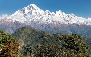 Vue du mont Dhaulagiri - Népal