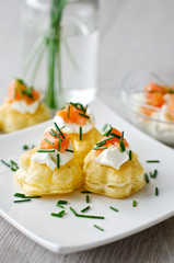Snack with salmon appetizer