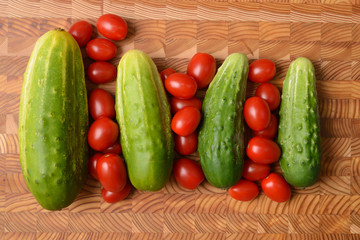Cucumbers and Tomatoes