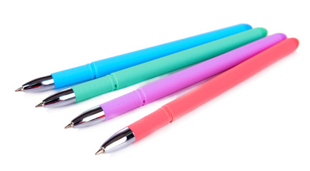 Fototapeta premium Colorful pens isolated on white