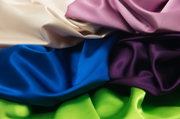 multi-colored satin
