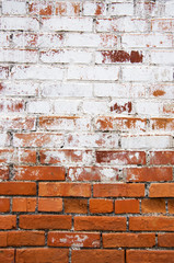 Old White Brick Wall.