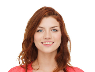 smiling teenage girl in casual clothes