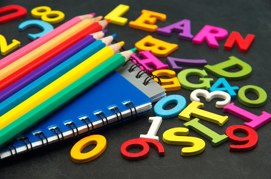 various school supplies