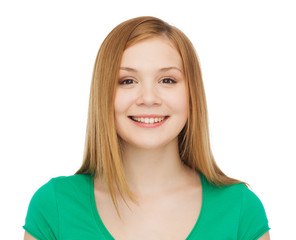 smiling teenage girl in casual clothes