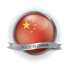 Made in Chine seal, Chinese Flag (vector Art)