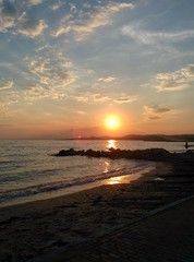 Romantic sunset in Greece