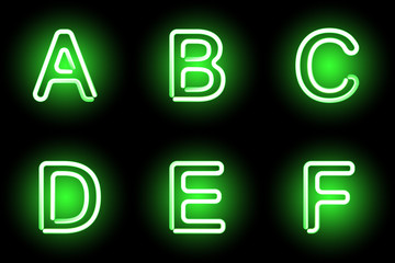 Neon alphabet