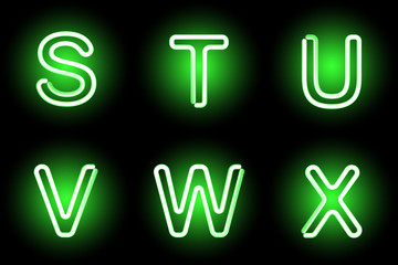 Neon alphabet