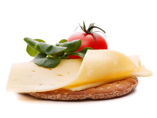 Cheese sandwich isolated on white background cutout