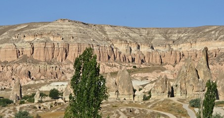 Typical rock formation in Cappadocia, Turkey