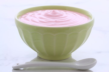 vintage greek strawberry yogurt