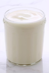 Vintage retro styling yogurt