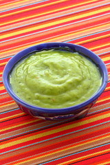 Delicious mexican guacamole dip