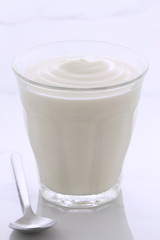 Vintage retro styling yogurt