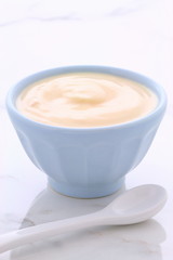 Fresh peach yogurt