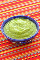 Delicious mexican guacamole dip