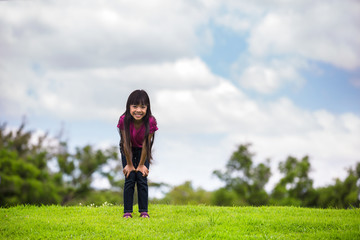 Fototapeta premium Smiling little girl