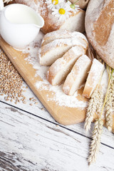 fresh bread and wheat