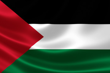 Close Up of Palestinian Flag