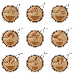 coffee cup vector icon designs