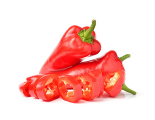 Sweet pepper isolated on a white background