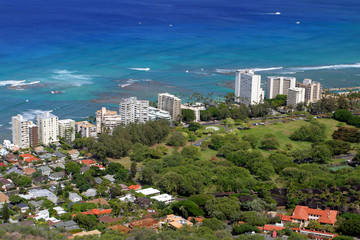 Naklejka premium Diamond Head, Honolulu, Hawaii..
