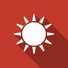sun icon with long shadow