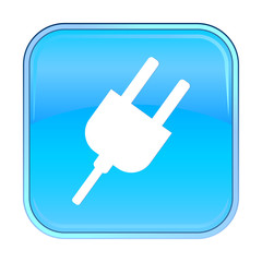 Isolated blue web icon on white background