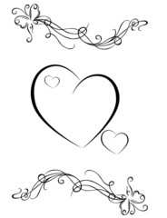  wedding invitation card whit a abstract floral