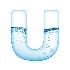 One letter of water wave alphabet