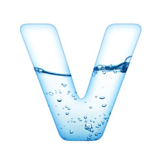 One letter of water wave alphabet