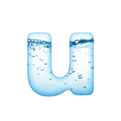 One letter of water wave alphabet