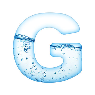 One letter of water wave alphabet